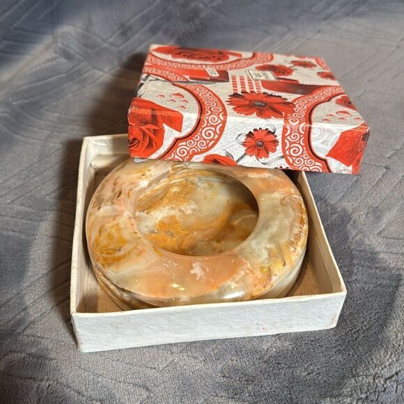 Gorgeous Natural Stone Ashtray or Trinket Box Heavy BRAND NEW - Picture 12 of 12